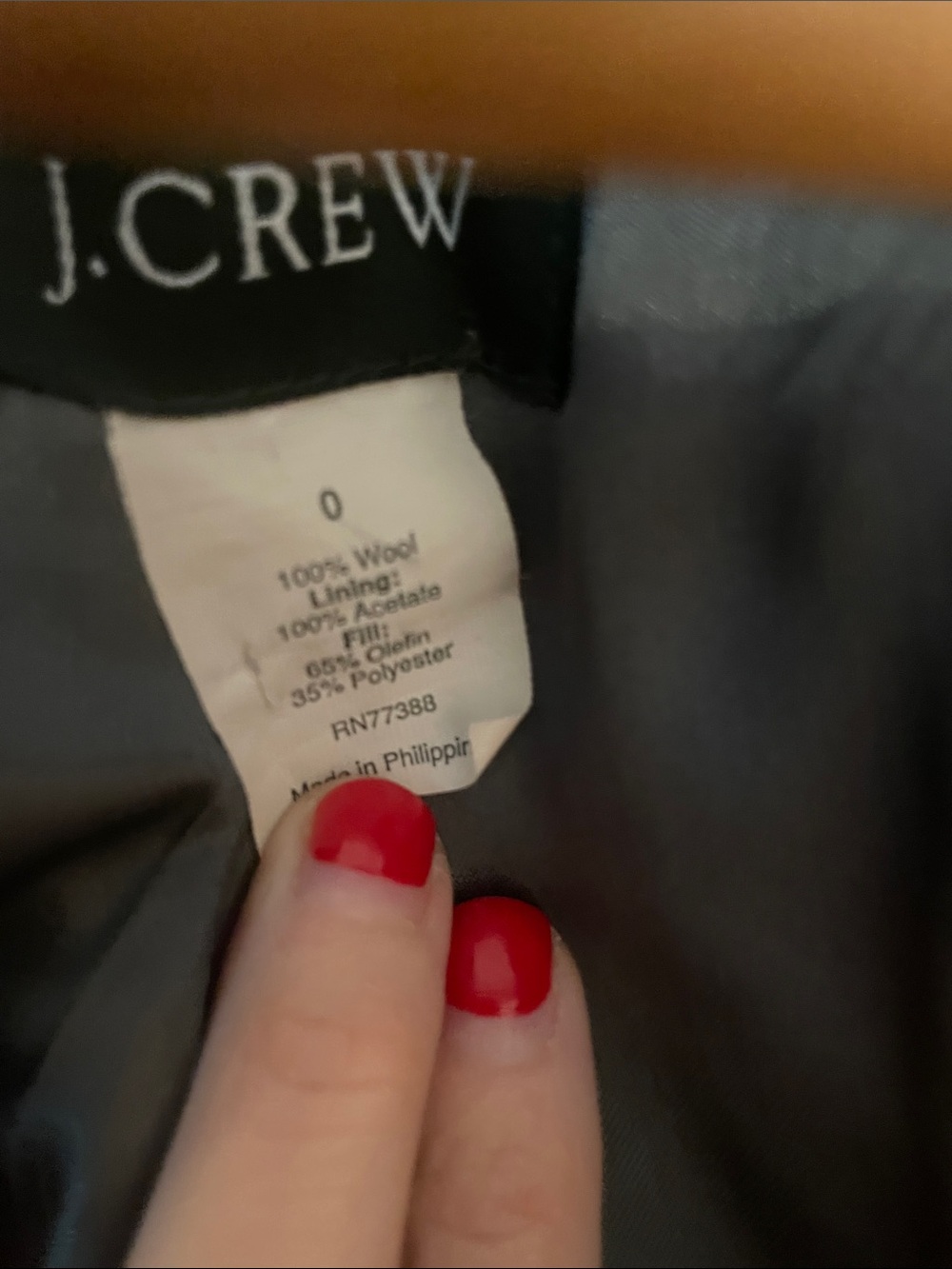 J. Crew Black Wool Coat with Chain Hanger Detail - Picture 3 of 4